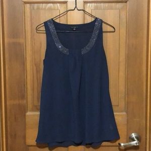 Willi Smith Blue Sleeveless Blouse